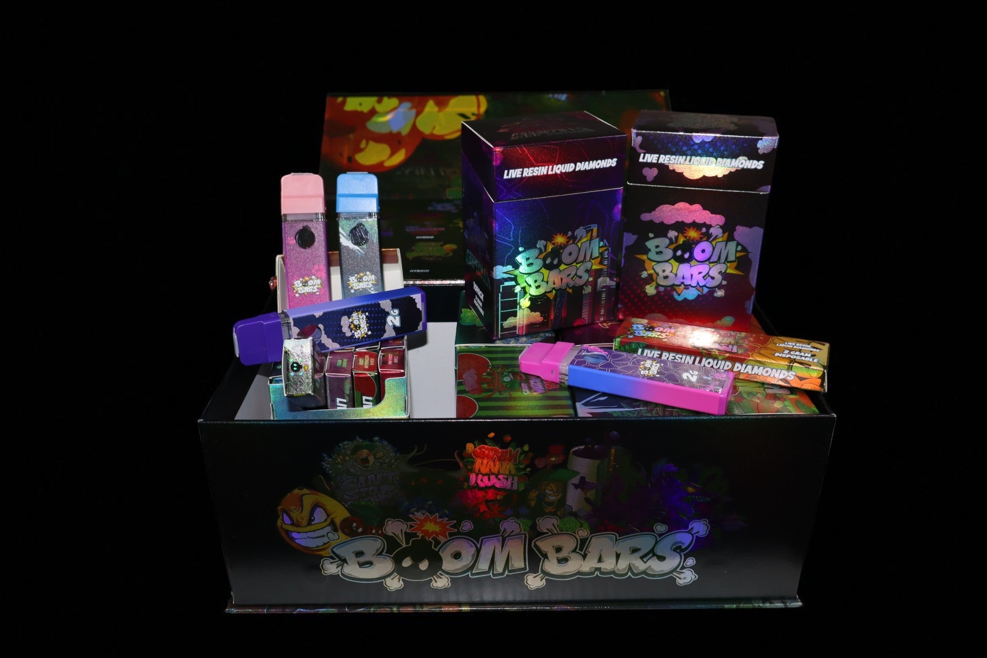 Boom Bars vape packaging wholesale display