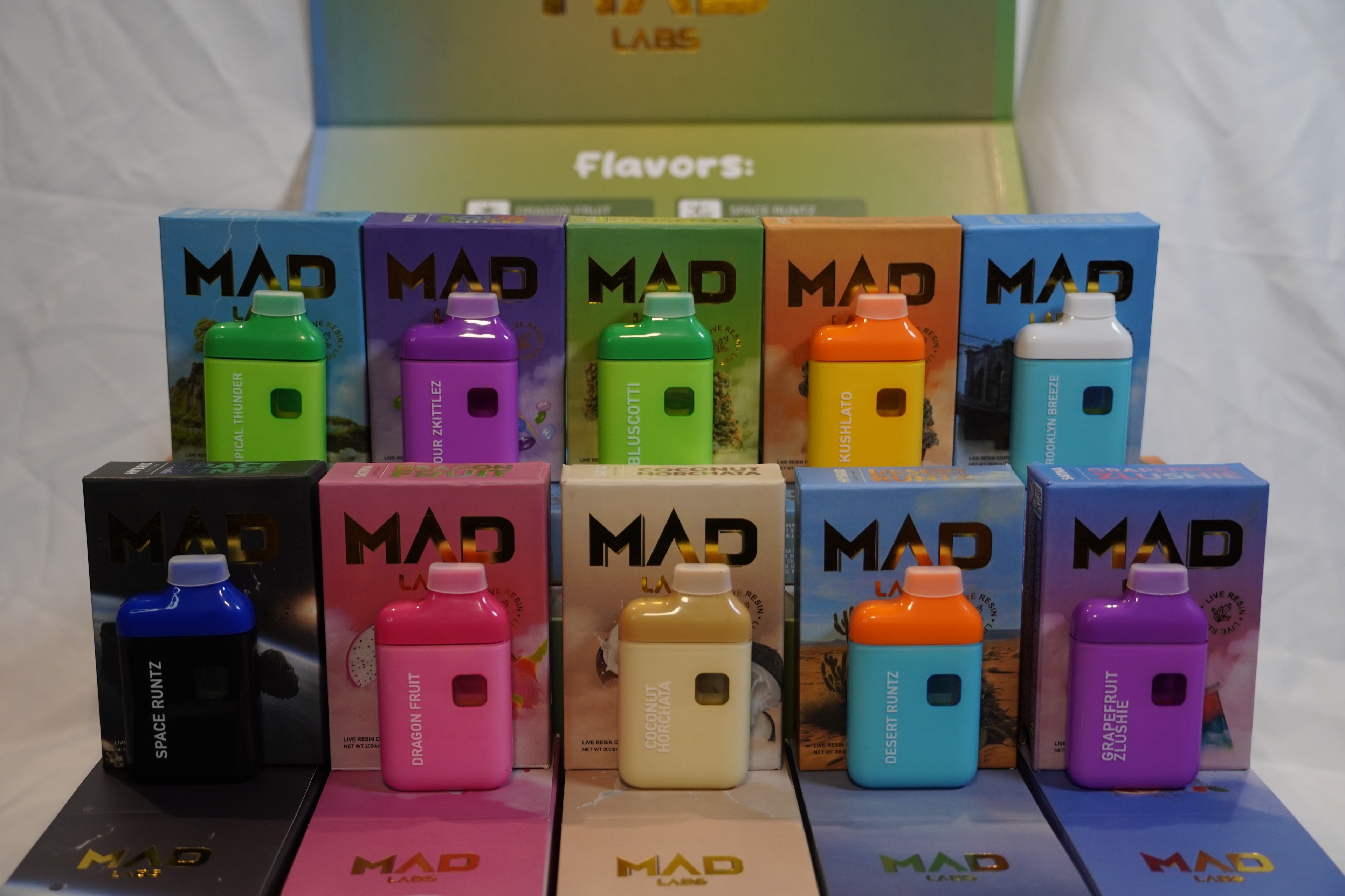 Mad Labs custom vape packaging showcase