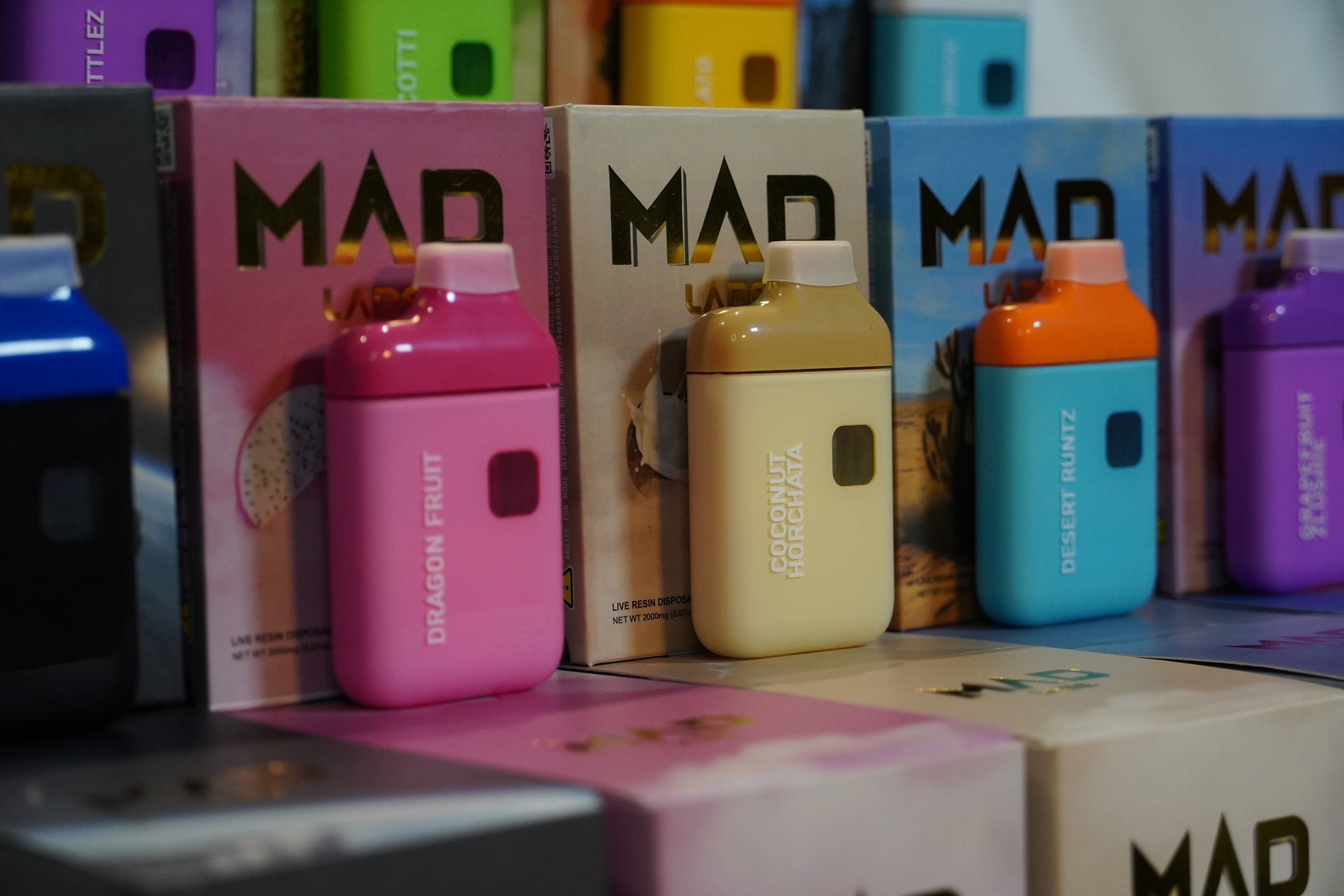 Mad Labs premium vape packaging display