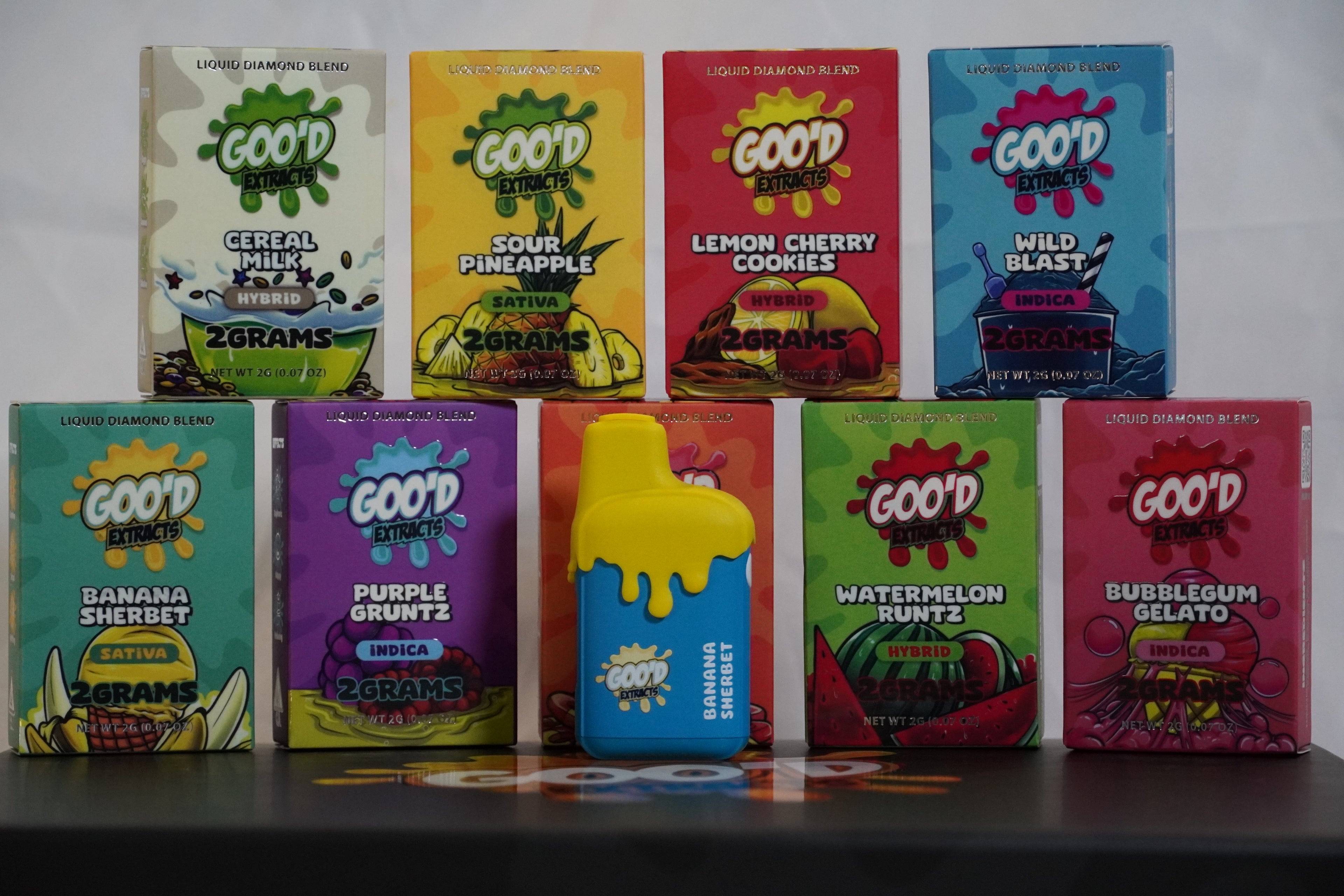GOO’D Extracts premium vape brand packaging