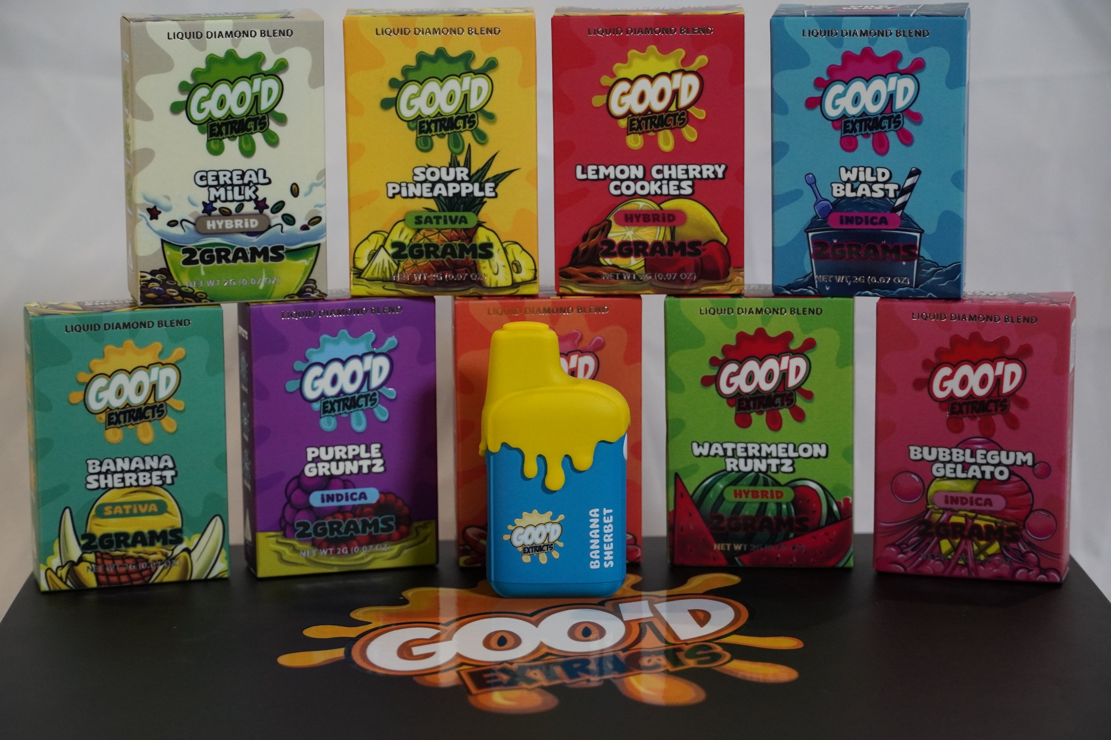 GOO’D Extracts custom vape packaging display