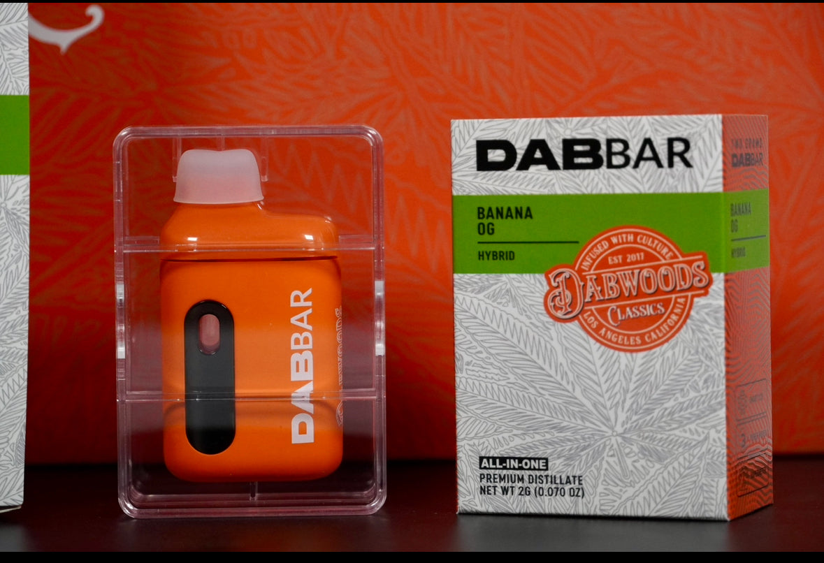 Dab Bars orange device and packaging