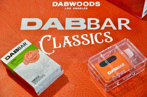 Dabbar premium vape packaging displayed on vibrant background, showcasing eco-friendly options and unique design.
