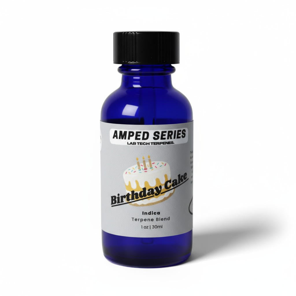 Birthday Cake terpene blend vape packaging