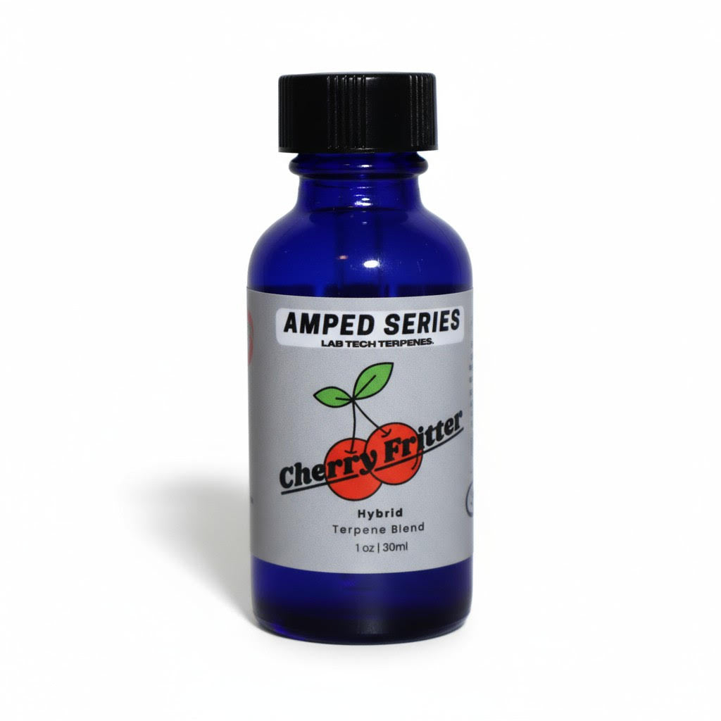 Cherry Fritter terpene blend for vape packaging