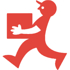 Man carrying a box for vape packaging shipping.