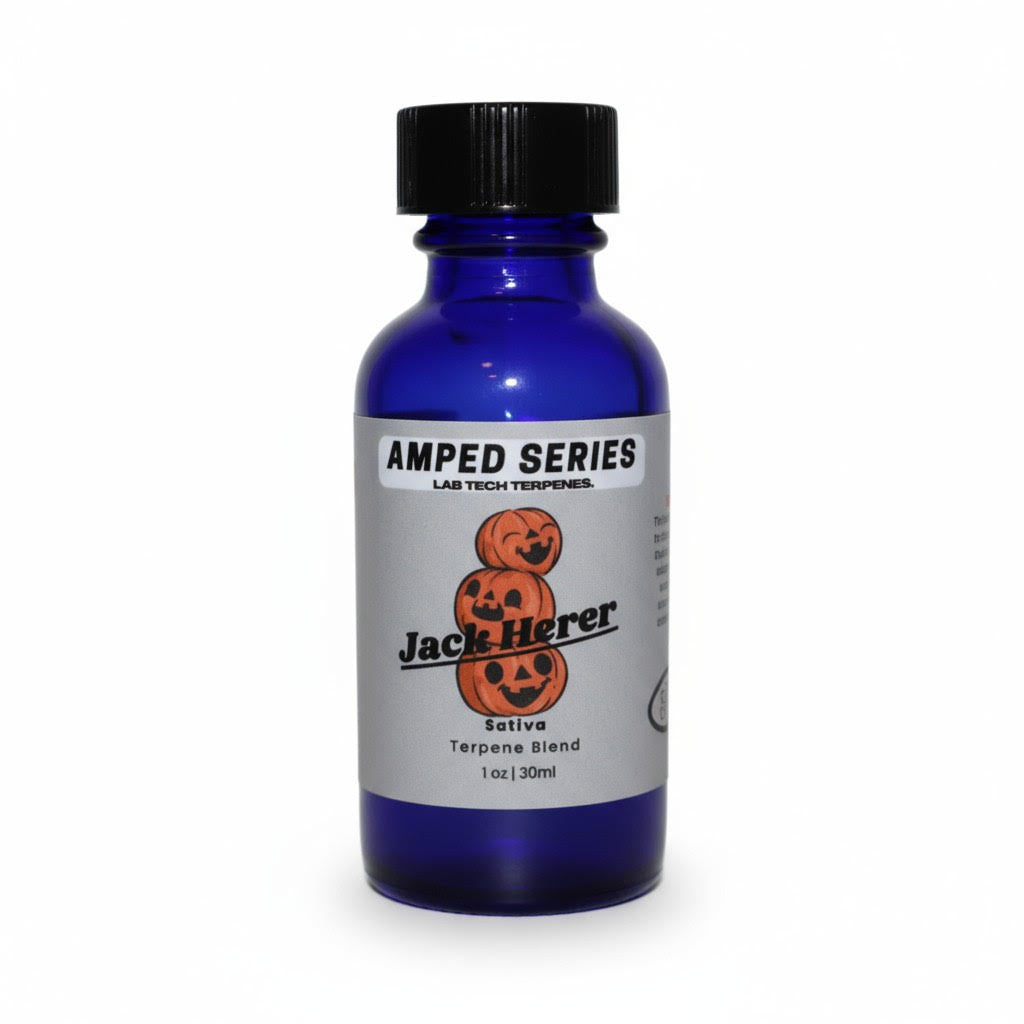 Jack Herer terpene blend in blue bottle