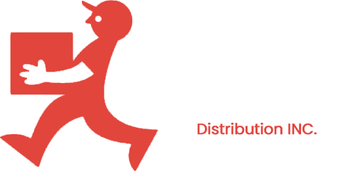Logo of a delivery service, Distribution INC.