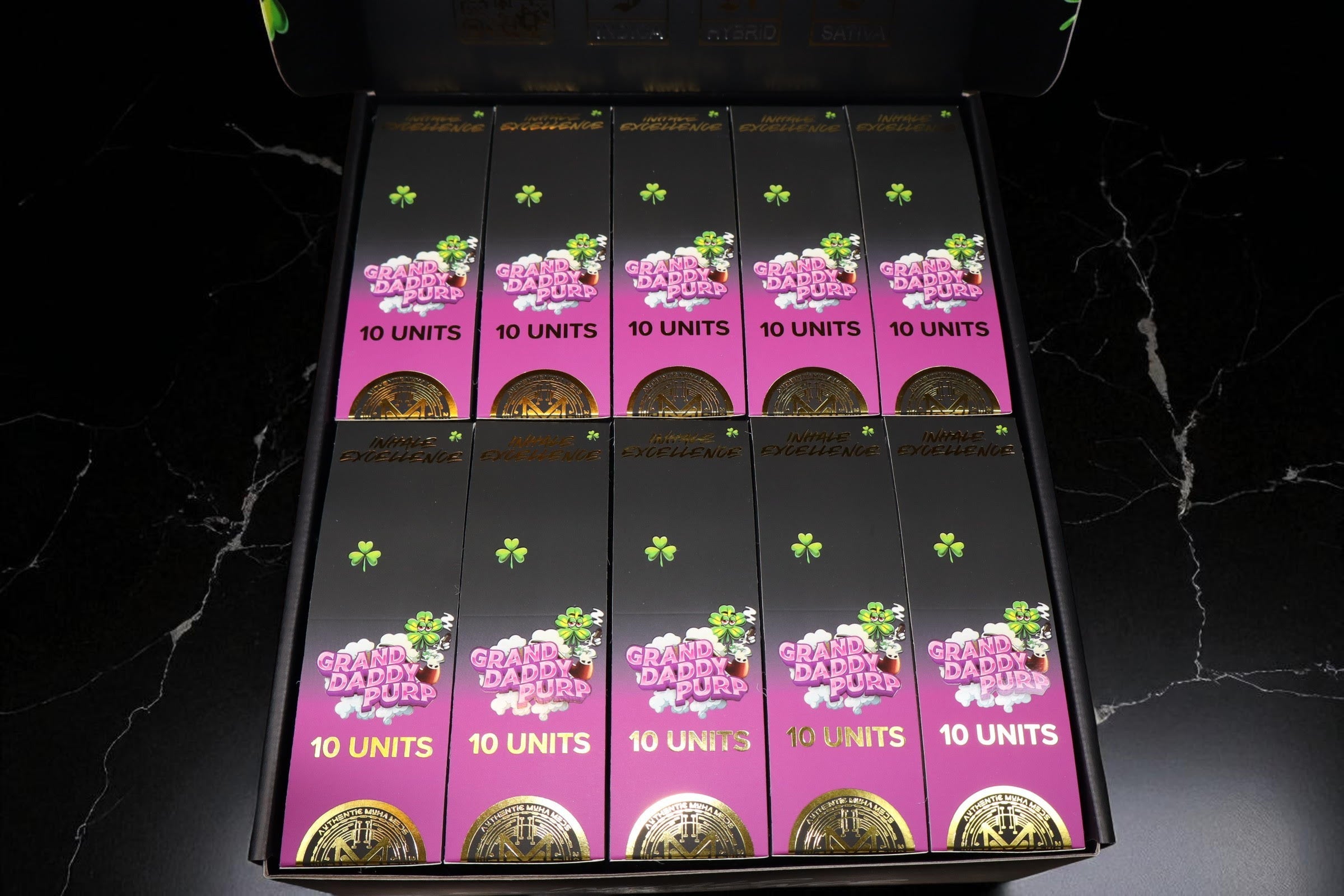 Muha Meds premium vape packaging design