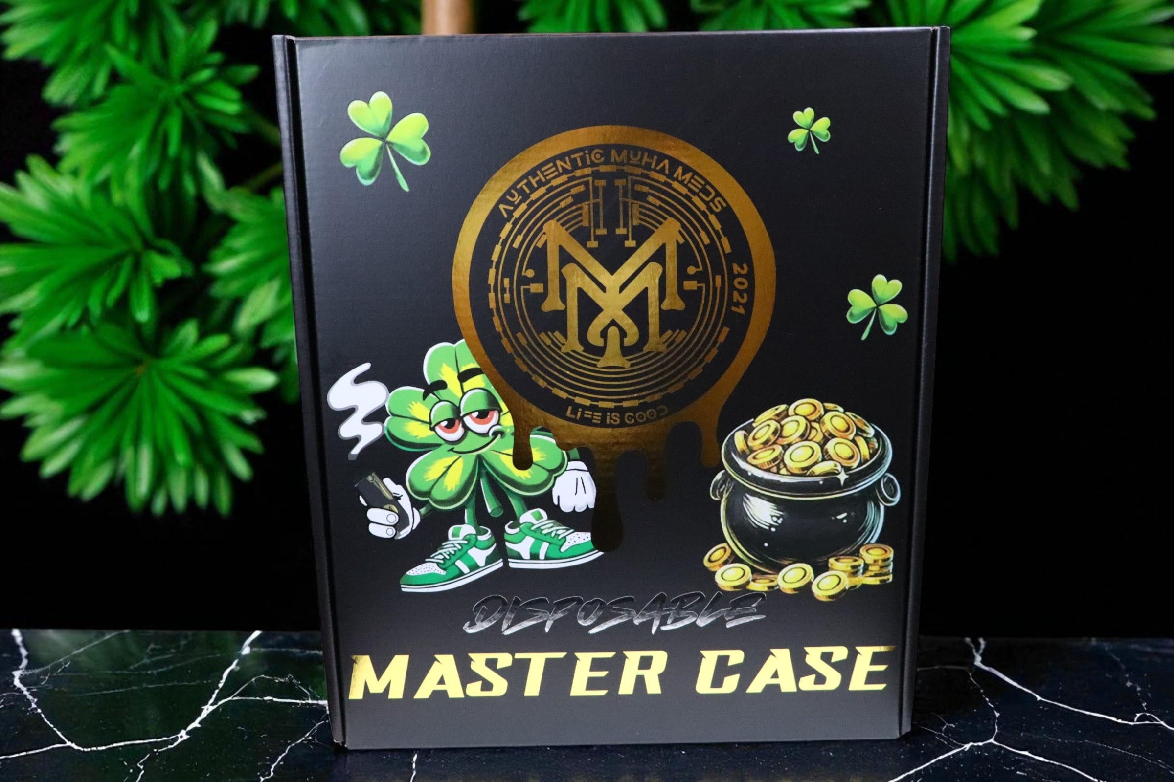 Muha Meds disposable packaging design