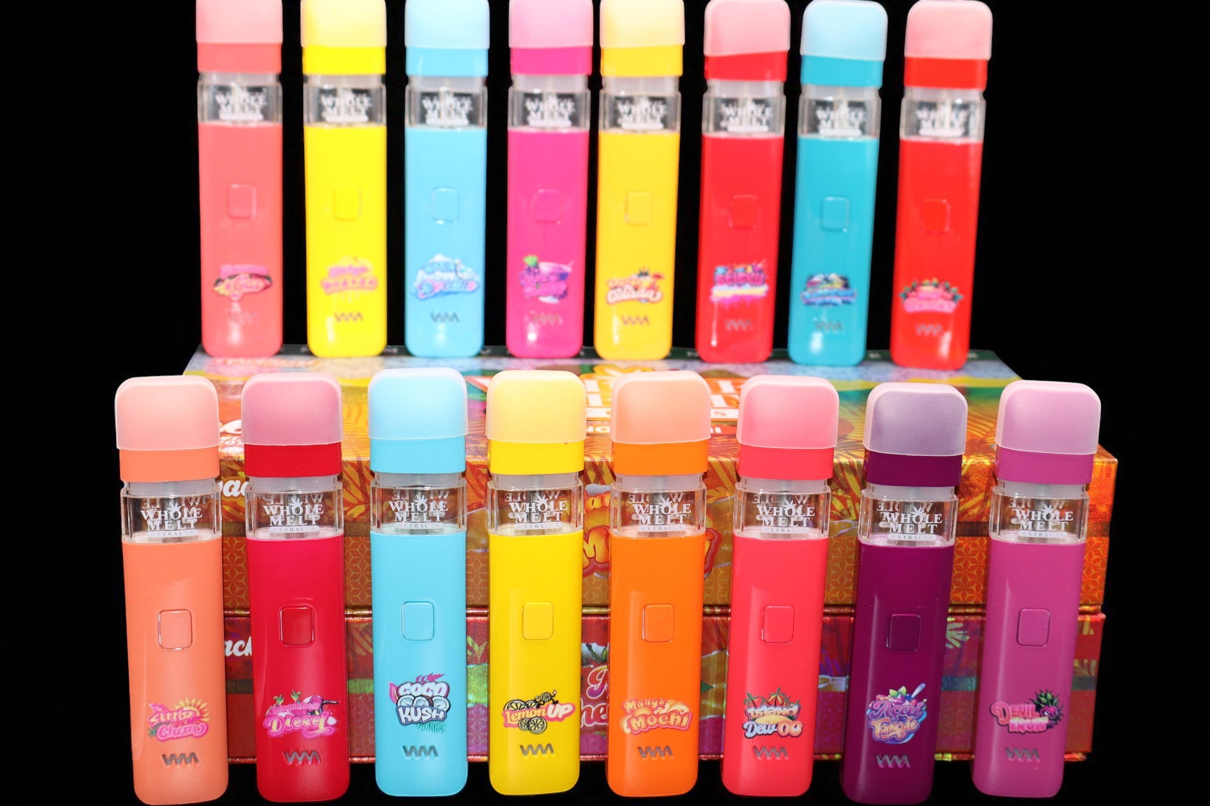 Whole Melts V6 vape packaging wholesale colors