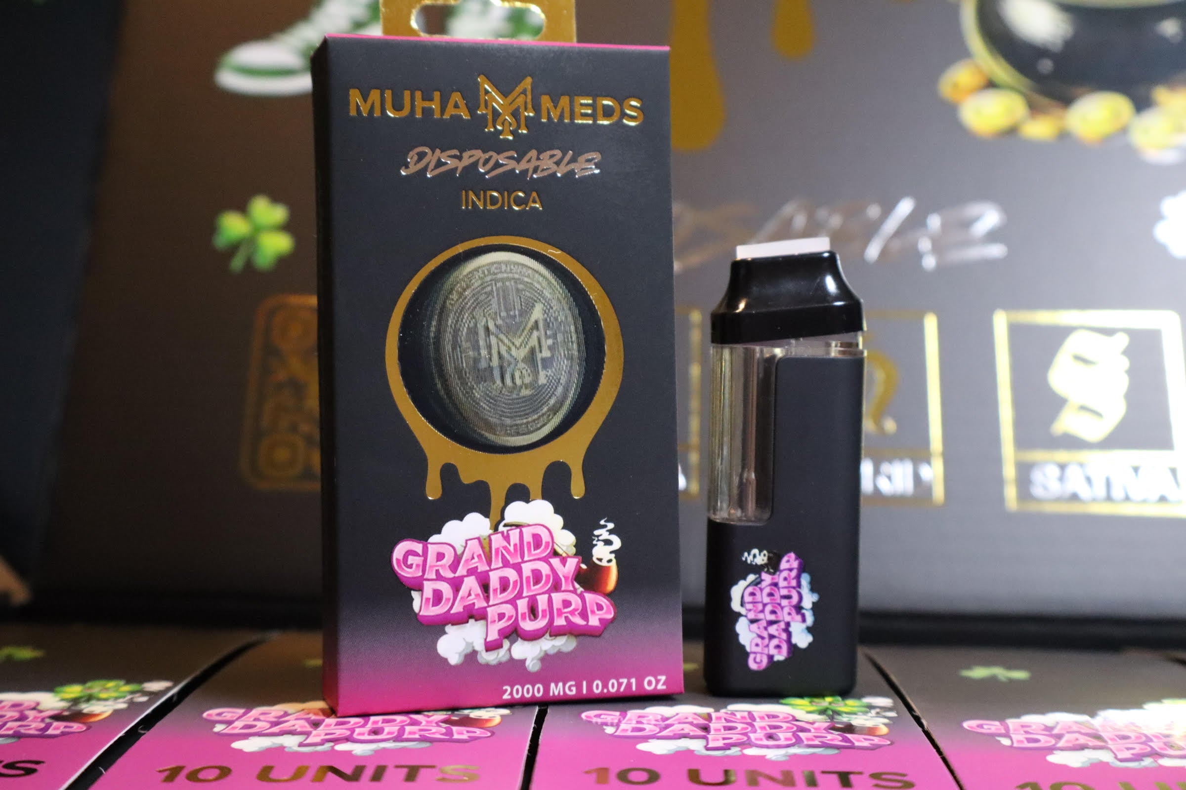 Muha Meds disposable vape packaging design
